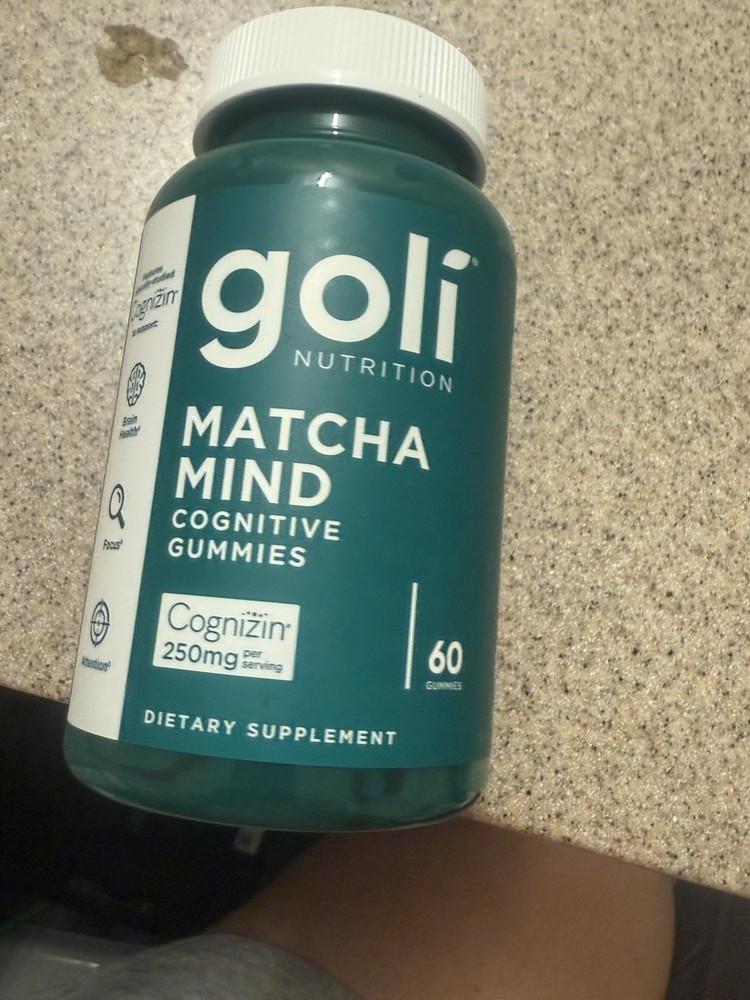 Goli Nutrition Matcha Mind Gummies with Green Tea Powder for Focus & Brain Health