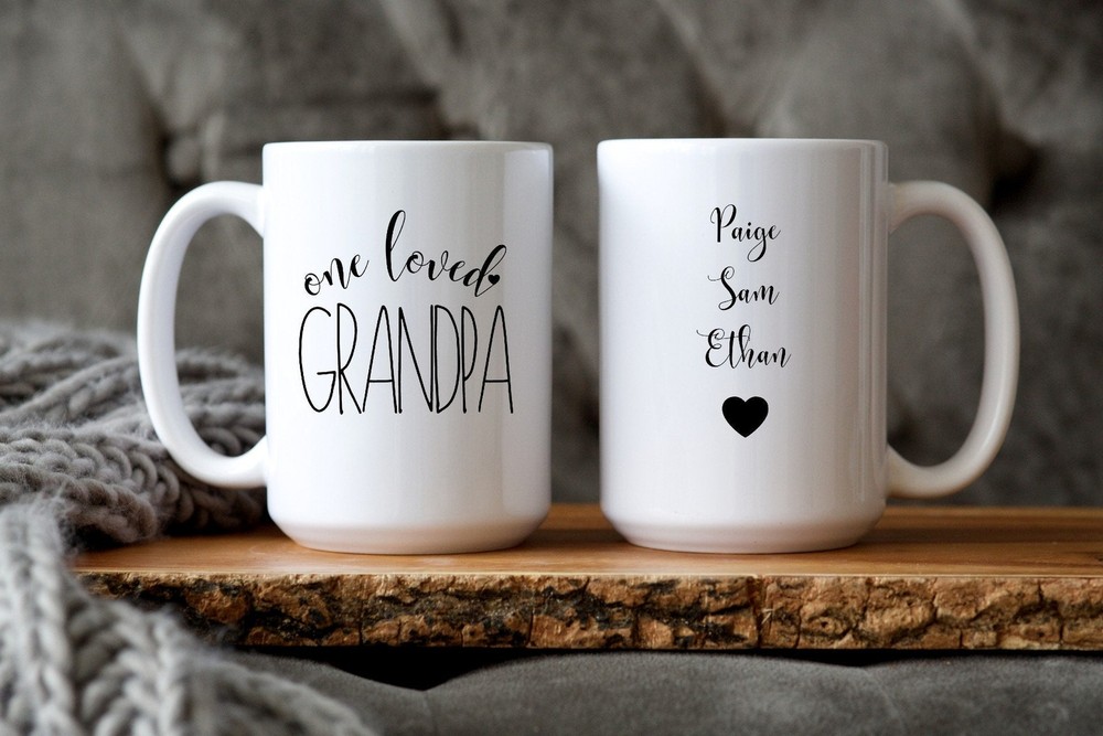 One Loved Grandpa Mug Grandpa Gifts Grandpa Mug From Grandkids Father's Day Gift