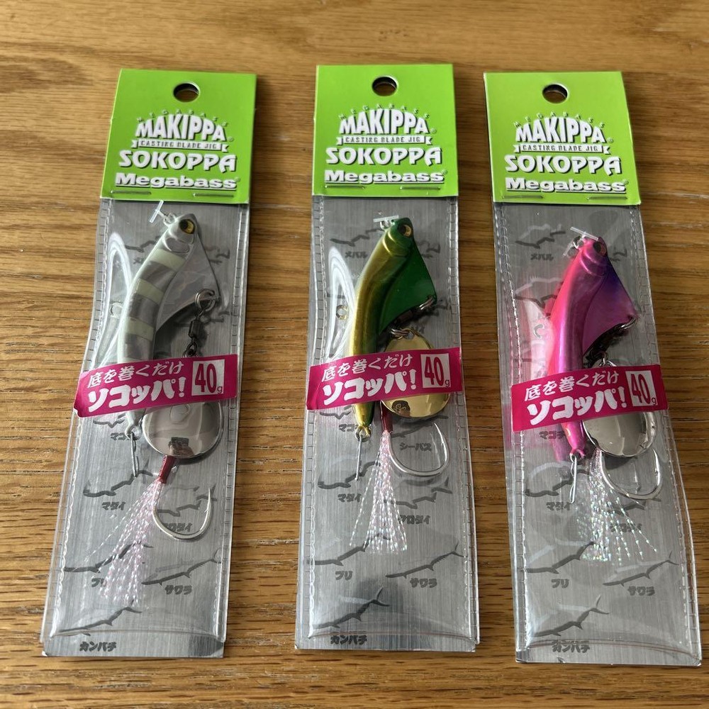 Fishing Lure Megabass Sokoppa Metal Jig 40G 3 Color Set