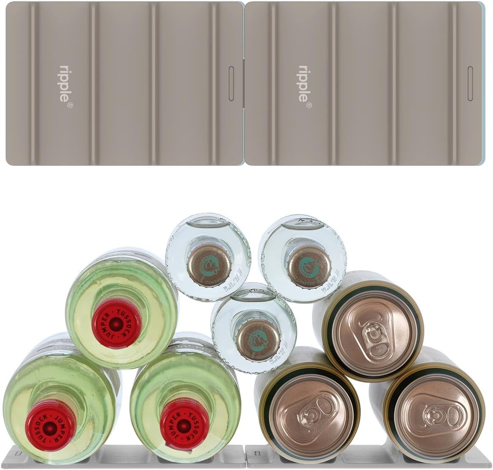 2-Pack Modular Fridge Drink Organizer for Soda Cans & Bottles