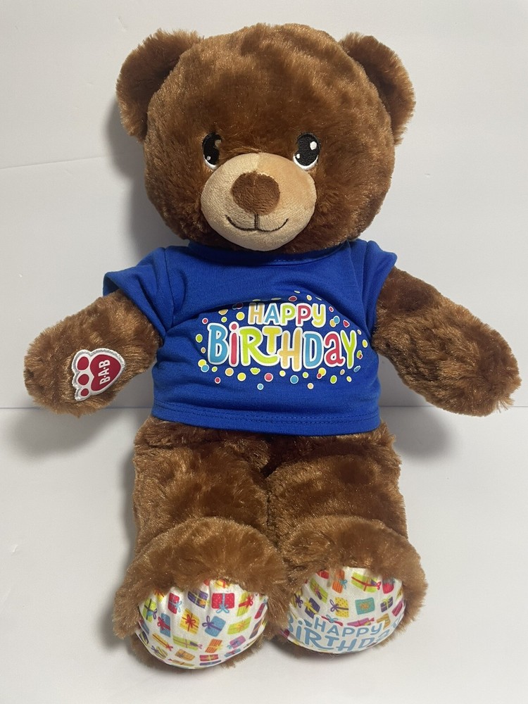 Happy Birthday Brown Teddy Bear Plush 16