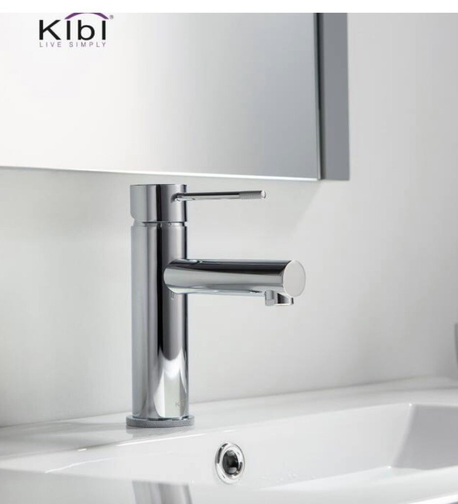 Luxury Solid Chome Brushed Chrome One  Hole Bathroom Faucet Mixer Tap with Drain