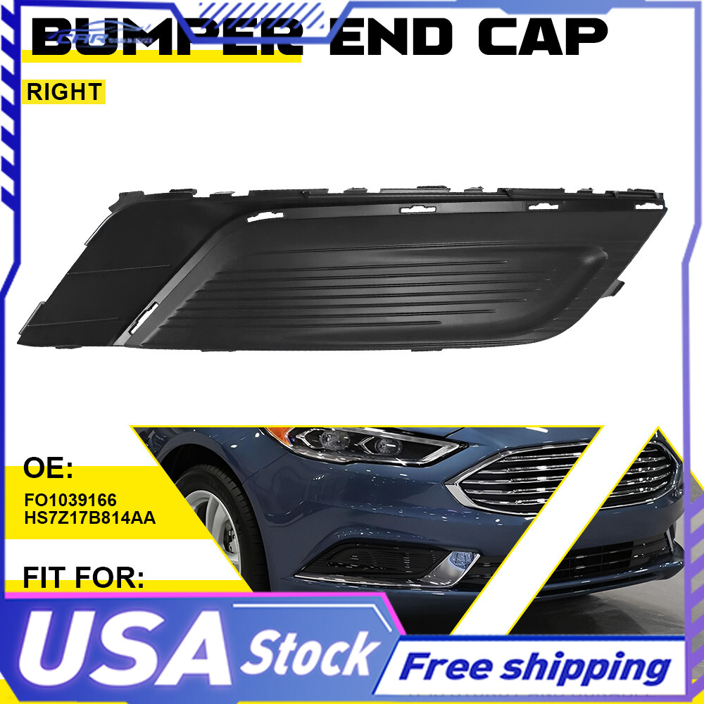 Fog Light Lamp Bezel Front Cover Passenger Right Side Fits Ford Fusion 2017-2018