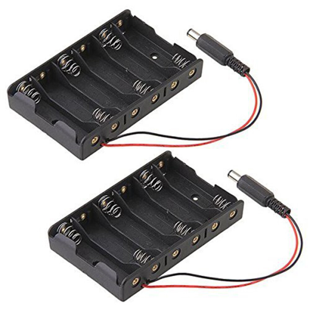 2pcs Battery Box Practical Safe Durable Organiser V Battery Box Wire Leads