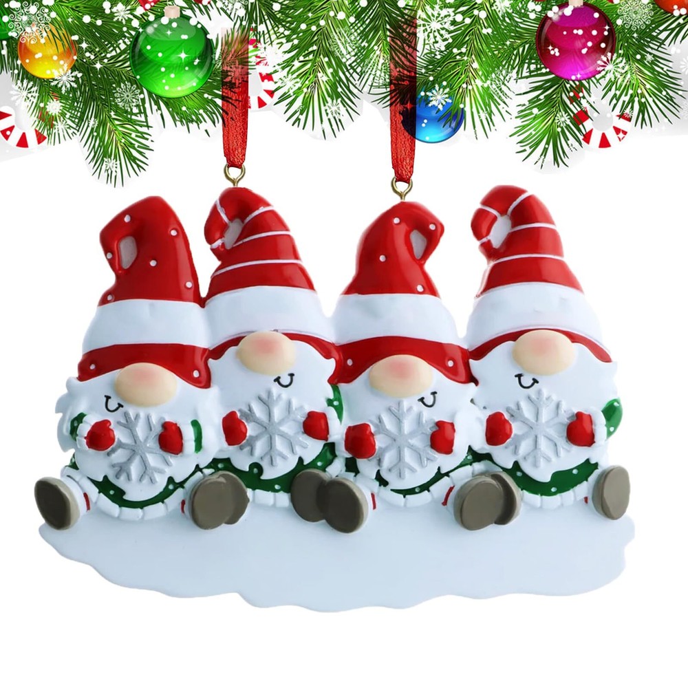 2024 Christmas Ornament, Personalized Gnome Family Christmas Ornaments, DIY C...