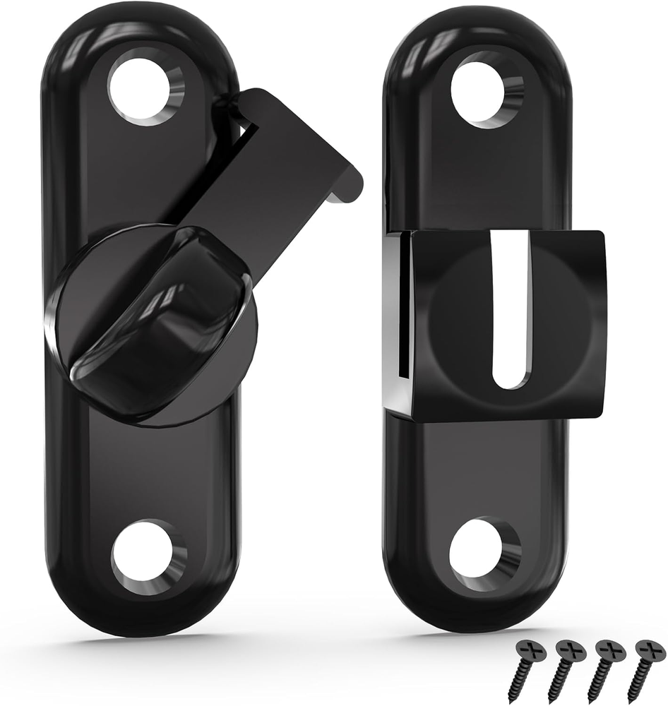 90-Degree Flip Barn Door Lock - Durable Zinc Alloy Gate Latch