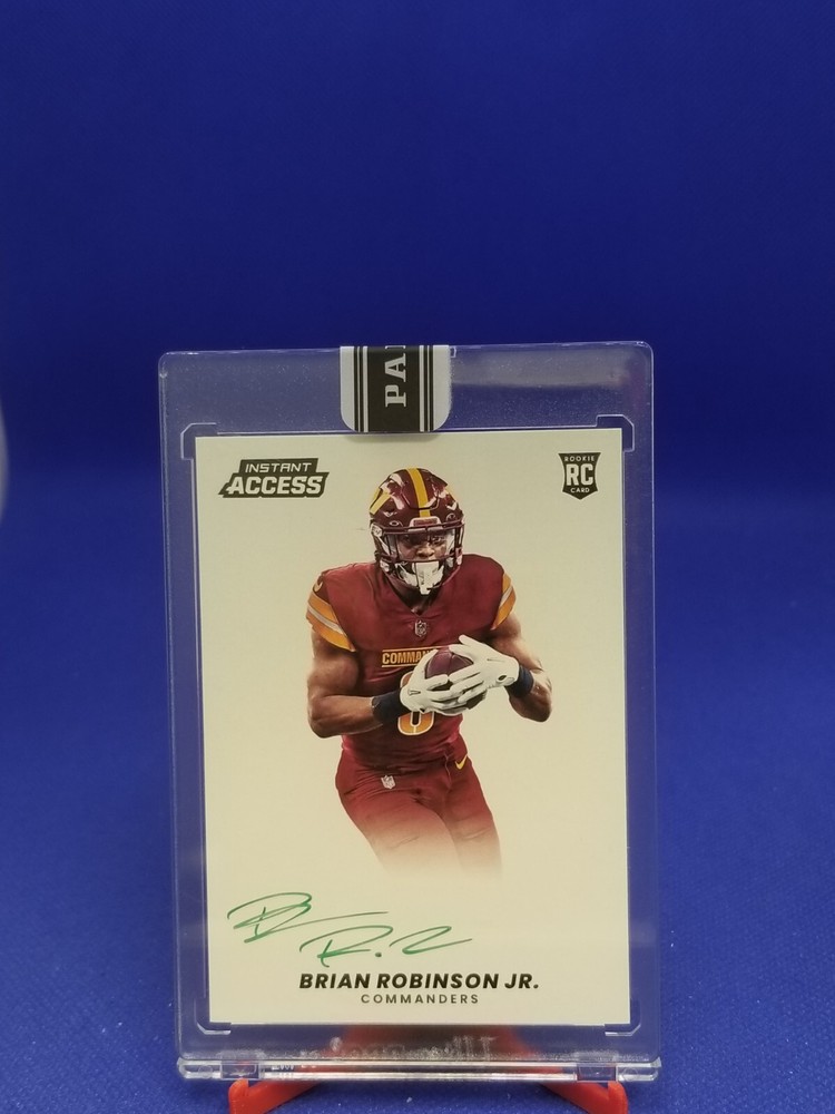Brian Robinson Jr 2022 Panini Instant Access Green Ink Rookie Auto IAA-29 3/10 Limited Edition
