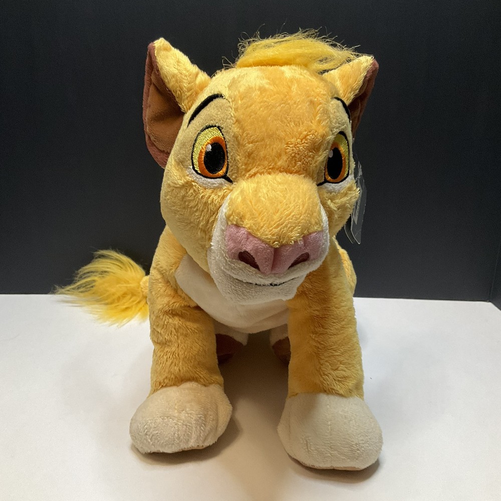 Disney Store The Lion King Young Simba Genuine Stamp Stuff Toy Animal Plush 13”