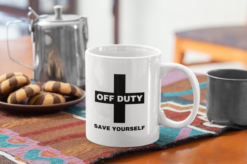 Lifeguard Funny Coffee Mug Off Duty Save Yourself - White Coffee Mug