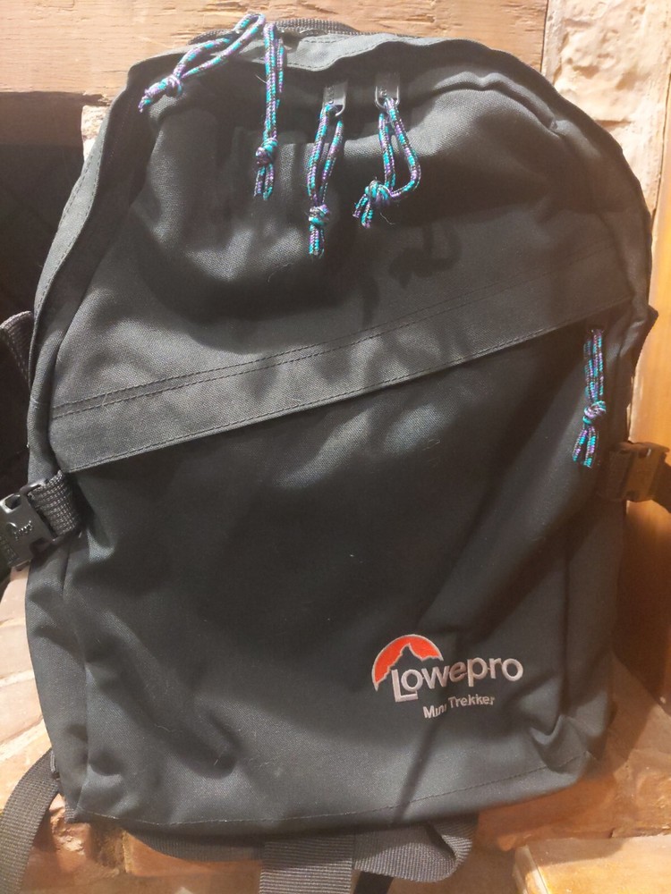 Lowepro Mini Trekker Classic Camera Backpack - Black/Blue 1990310 Clearance Sale-image