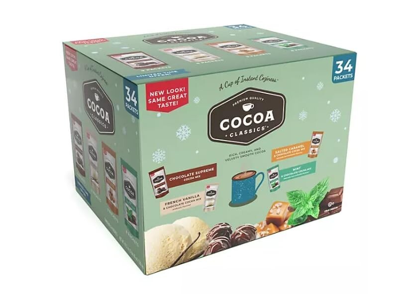 34ct Cocoa Mix Variety Pack - 4 Flavors | Free Shipping | Exp 08/16/2026