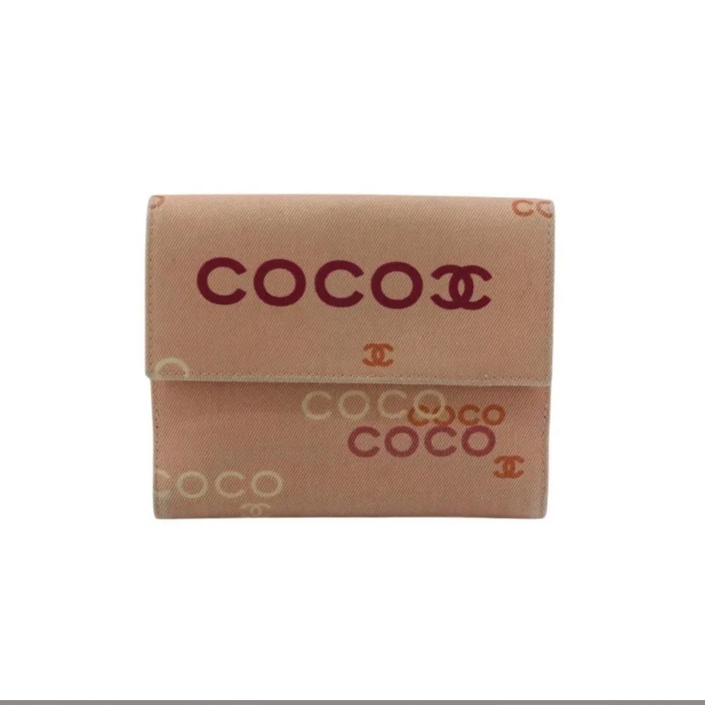 CHANEL Women's Small Wallet COCO Pink Fabric