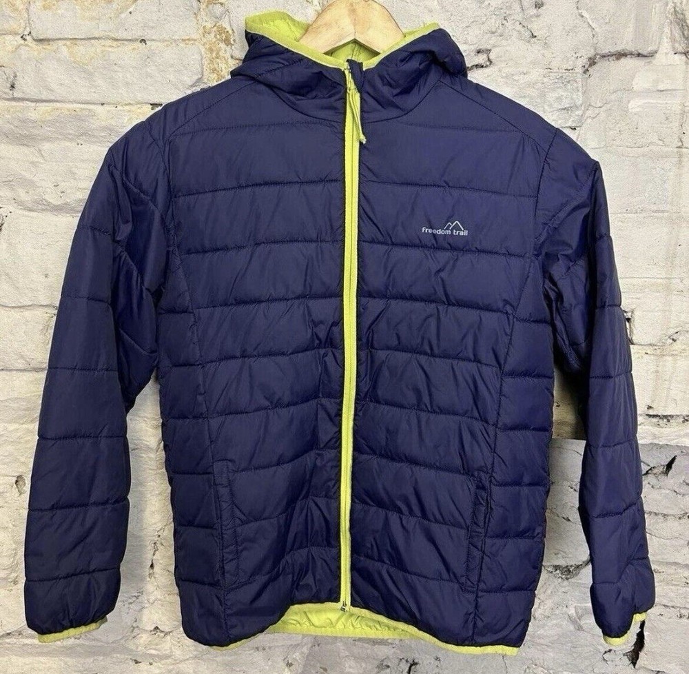 Freedom Trail Quilted Jacket Womens Size UK 10 Purple Full Zip With Hood