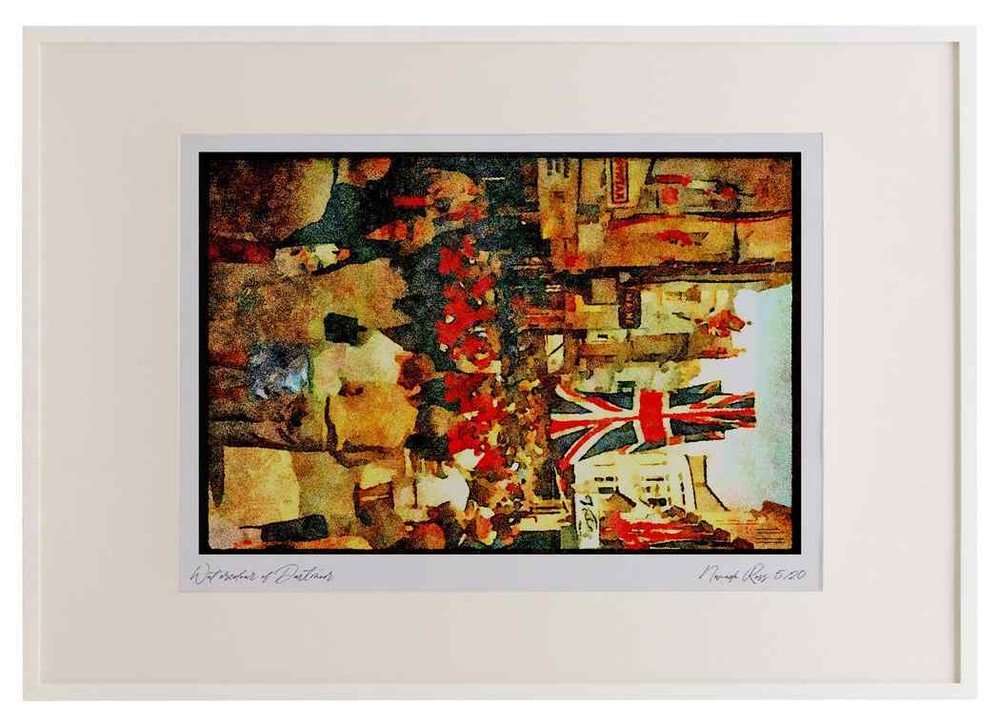 Jersey 286076 St. Helier Street Scene A3 Picture Frame Watercolour print