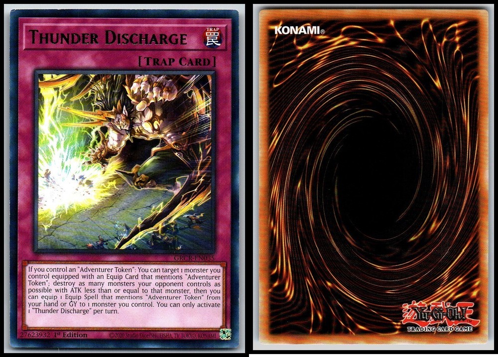 Thunder Discharge GRCR-EN035 1st Edition YuGiOh Rare Card