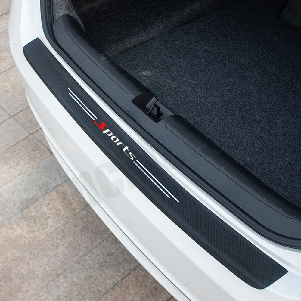 Carbon Fiber Car Rear Bumper Guard Sticker Trim Trunk Protector  Car Accessories