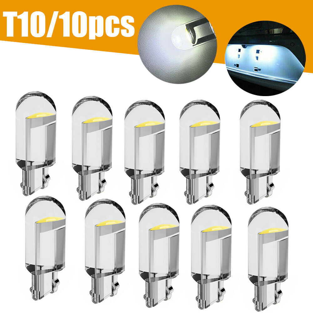 10Pcs LED T10 194 168 W5W Car Interior Map License Plate Bulbs Light Accessories