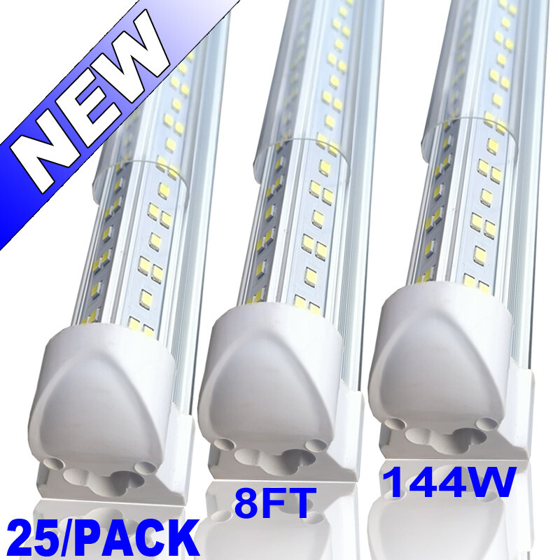 T8 8ft Led Tube Light Bulbs 144W V-Shaped 8 Foot Led Shop Light Fixture 6500K
