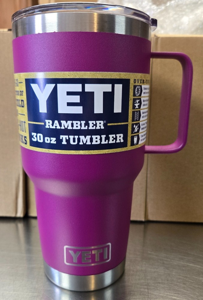 YETI Rambler 30oz Stainless Steel Tumbler with Handle in Fucia Color #58