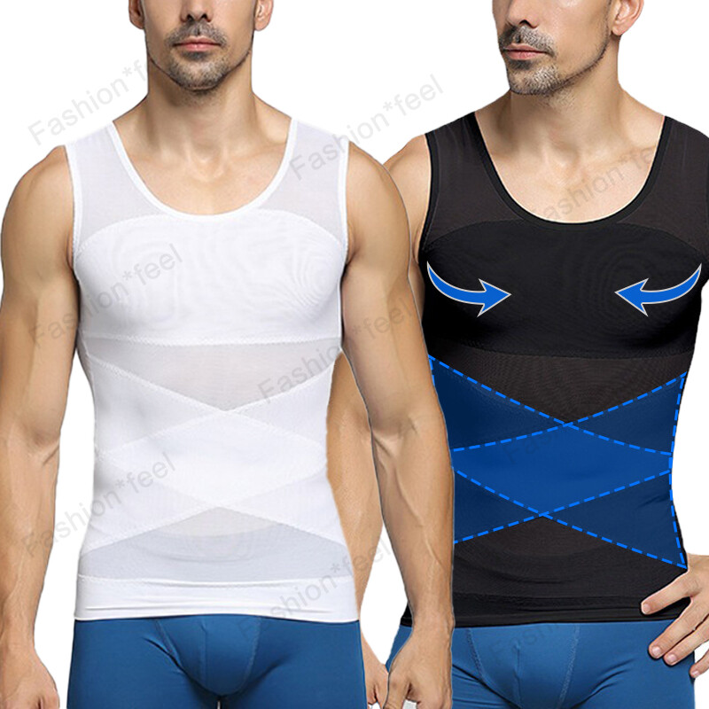 Men's Slimming Compression Vest – Tummy Control Tank Top Shapewear Underwear