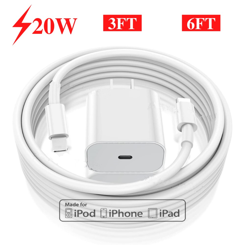 Fast 20W USB C Charger Block for iPhone 8 X XR 11 12 13 and iPad