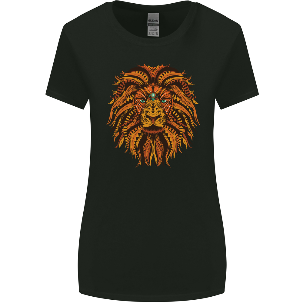 Mandala Art Lion Womens Wider Cut T-Shirt
