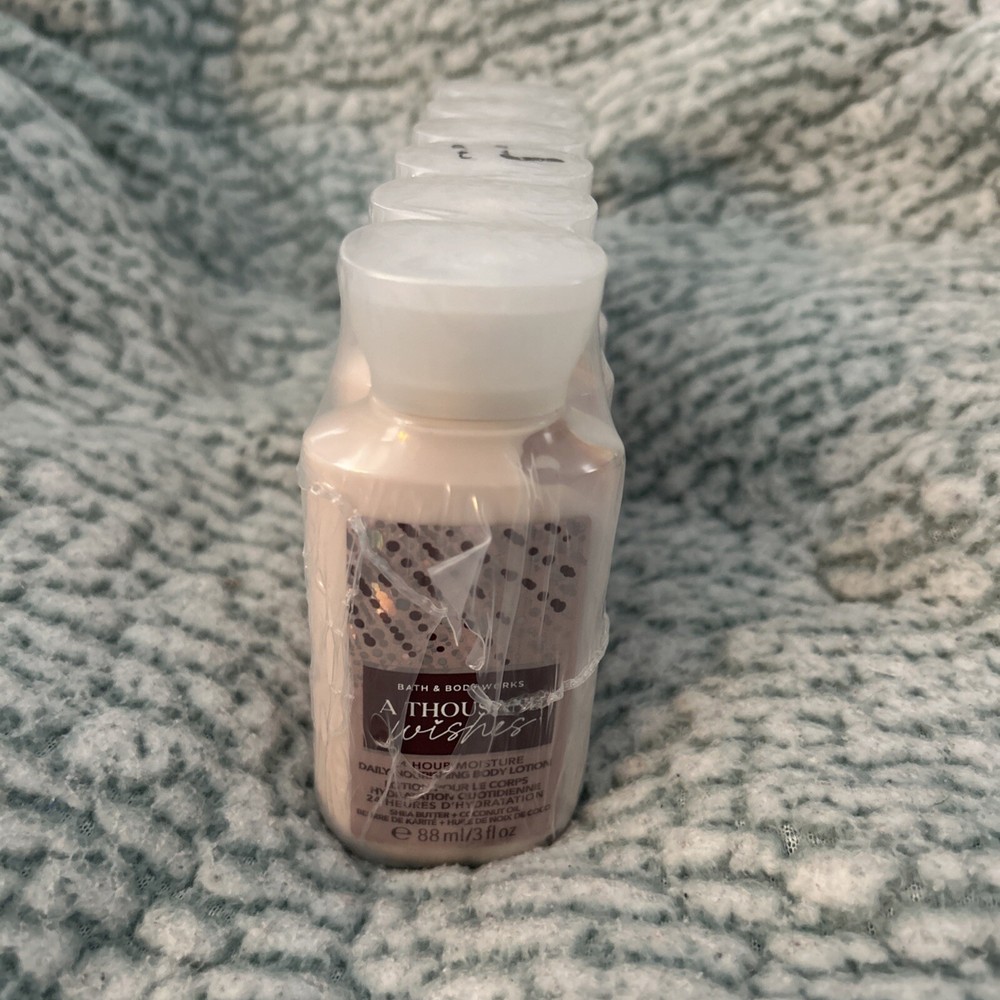 New! Lot of 6 Bath and Body Works A Thousand Wishes Travel Mini 3 oz Lotion