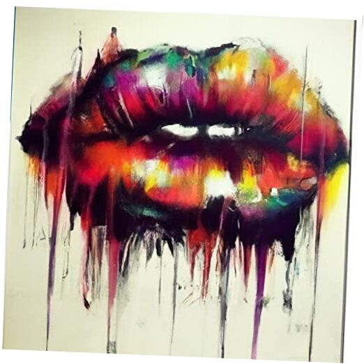 DIY 5D Diamond Painting Sexy Lips by Number Kits,  Woman Mouth Paint with