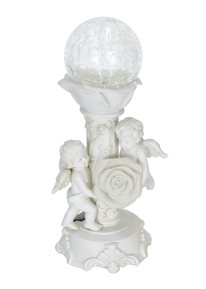 Solar Power Color Changing Christmas Decoration Garden Angel Statue Light Out...