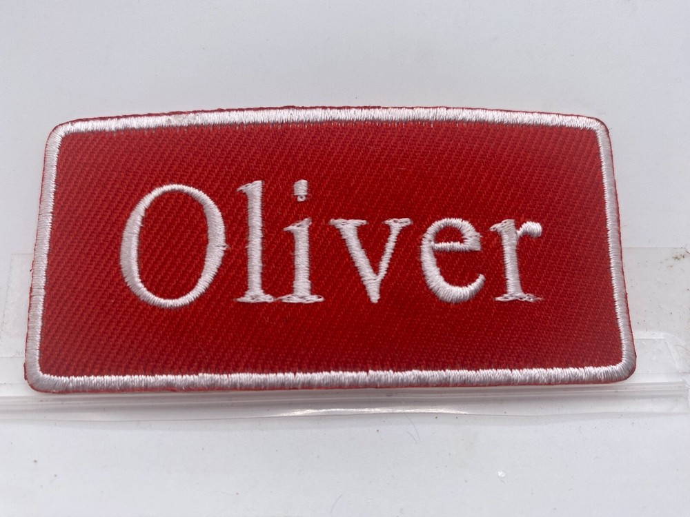 OLIVER  NEW EMBROIDERED  SEW / IRON ON NAME PATCH ASSORTED COLORS