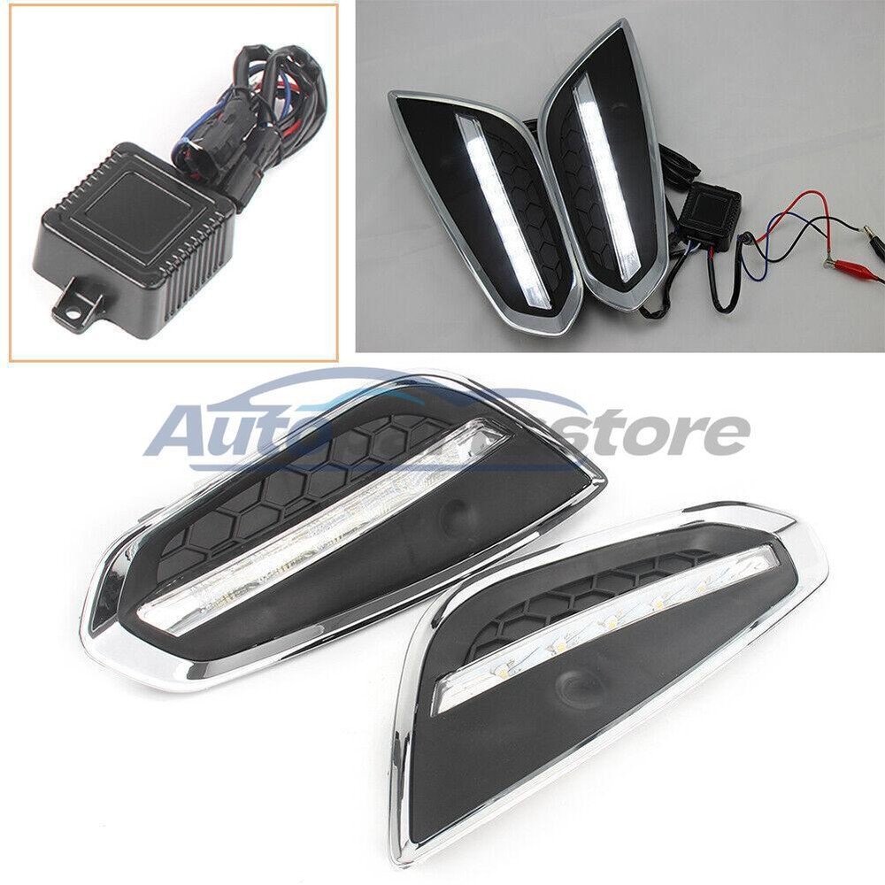 LED Daytime Running Light Fog Lamp DRL White Bright For VOLVO S60 T5 2009-2013