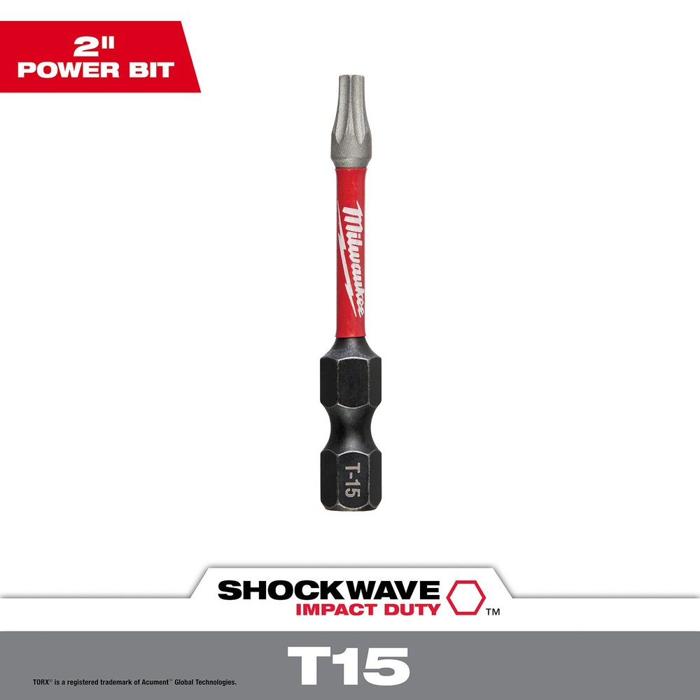 Milwaukee Shockwave Impact Duty T15 Torx Driver Bit 2in 48-32-4483  