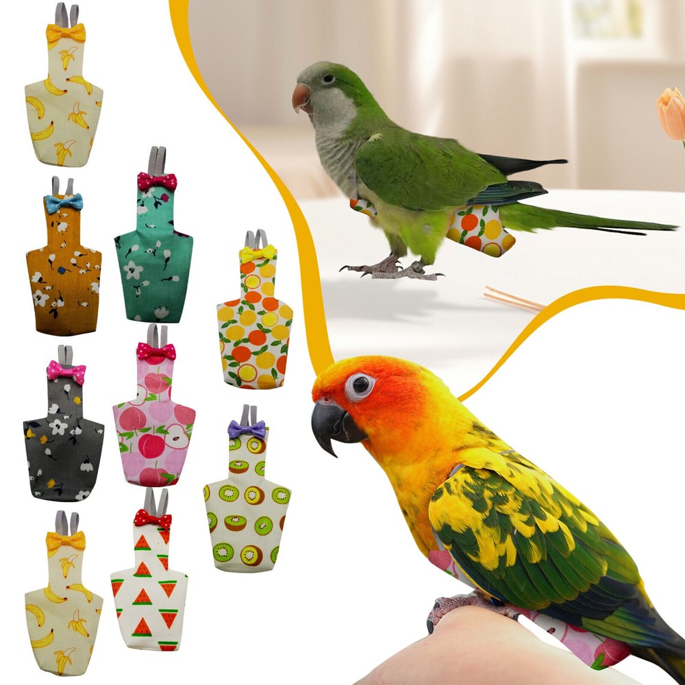 Washable Reusable Soft Waterproof Bird Diaper for Parakeets Cockatiels