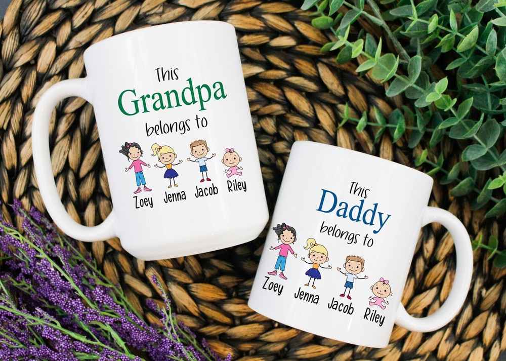 Fathers Day Mug Grandpa Mug Daddy Mug This Grandpa Belongs To Grandparents Gift