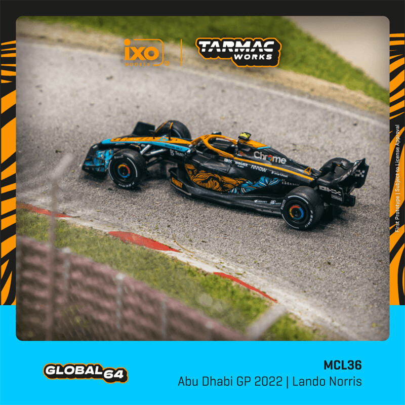 Tarmac Works 1:64 MCL36 Abu Dhabi Grand Prix 2022 Diecast Model Car