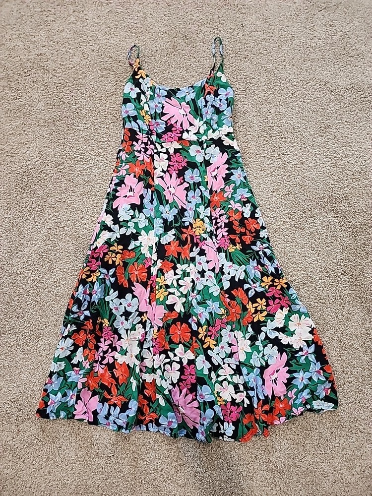 Old Navy XS Multicolor Floral Spaghetti Strap Maxi Dress