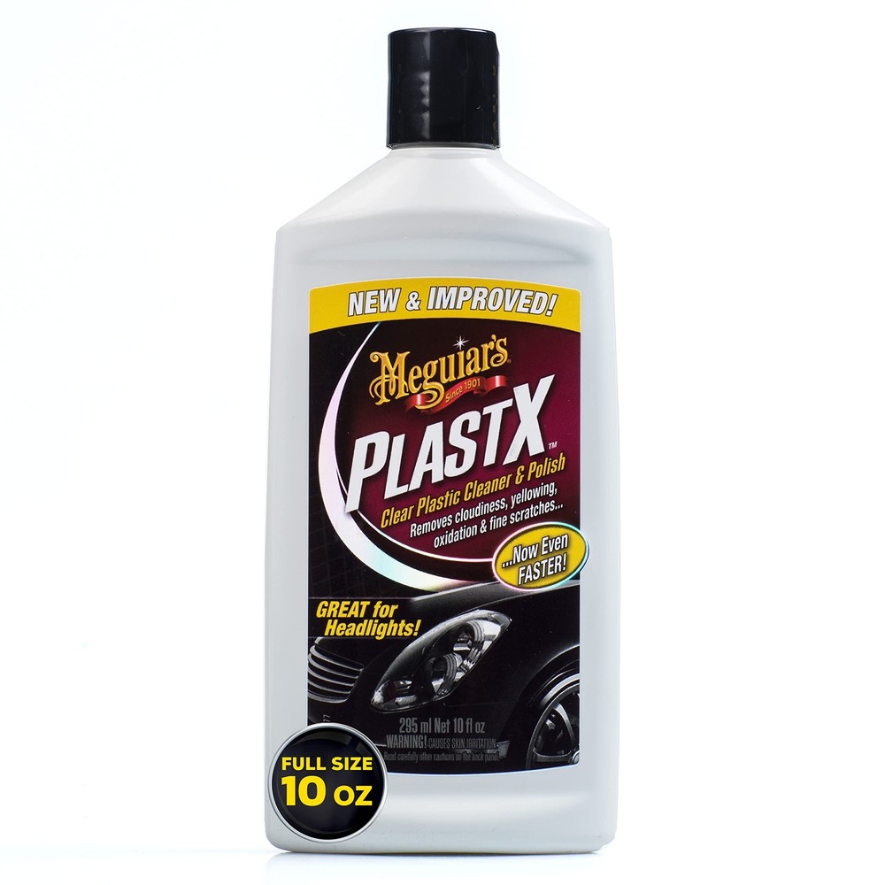 Clear Plastic Cleaner Polish MeguiarS PlastX Headlights Windows Plexiglass 10 Oz