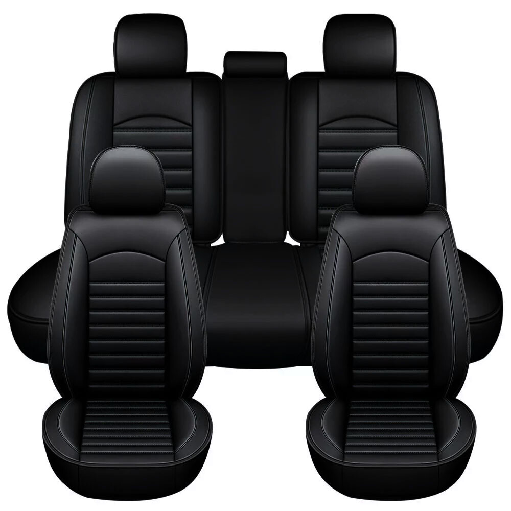 For Chevrolet Car SUV Front Rear Seat Cover 5-Seat PU Leather Pad Protector Full