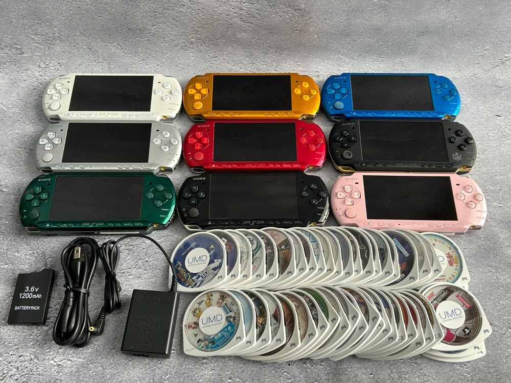 Sony PSP-3000 Console with Battery Charger Memory Stick and 3 Random Games