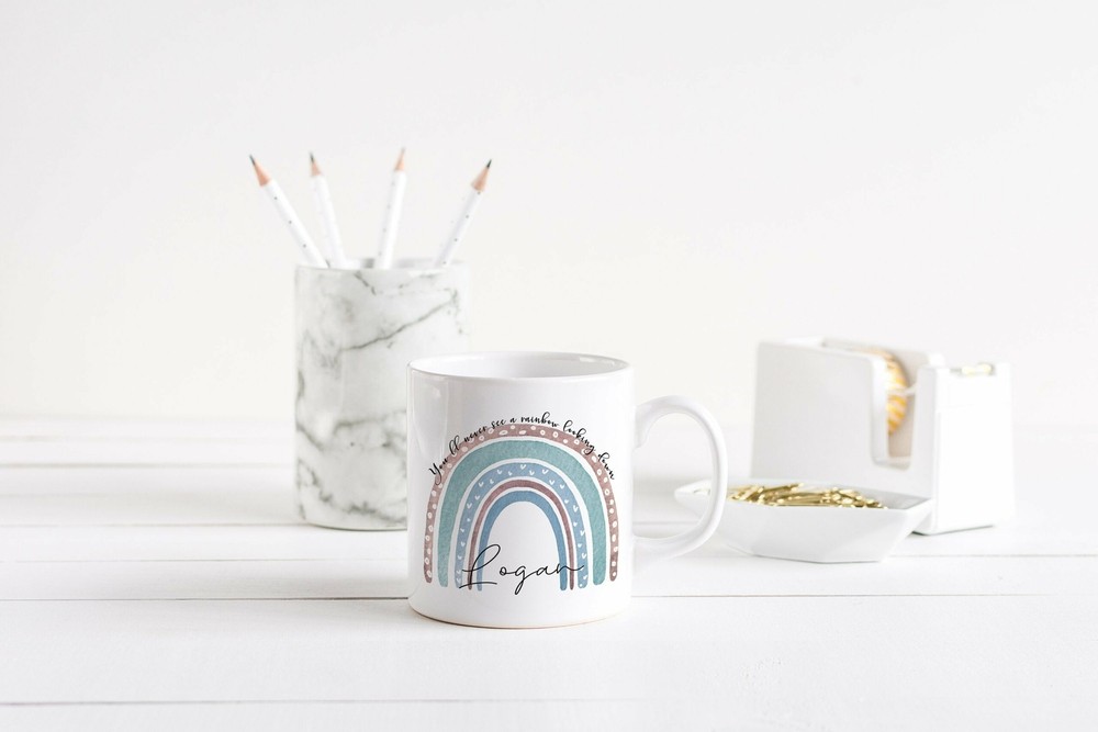 Rainbow Quote Mug Personalised Mug Pastel Rainbow Mug Coffee Mug Personalised