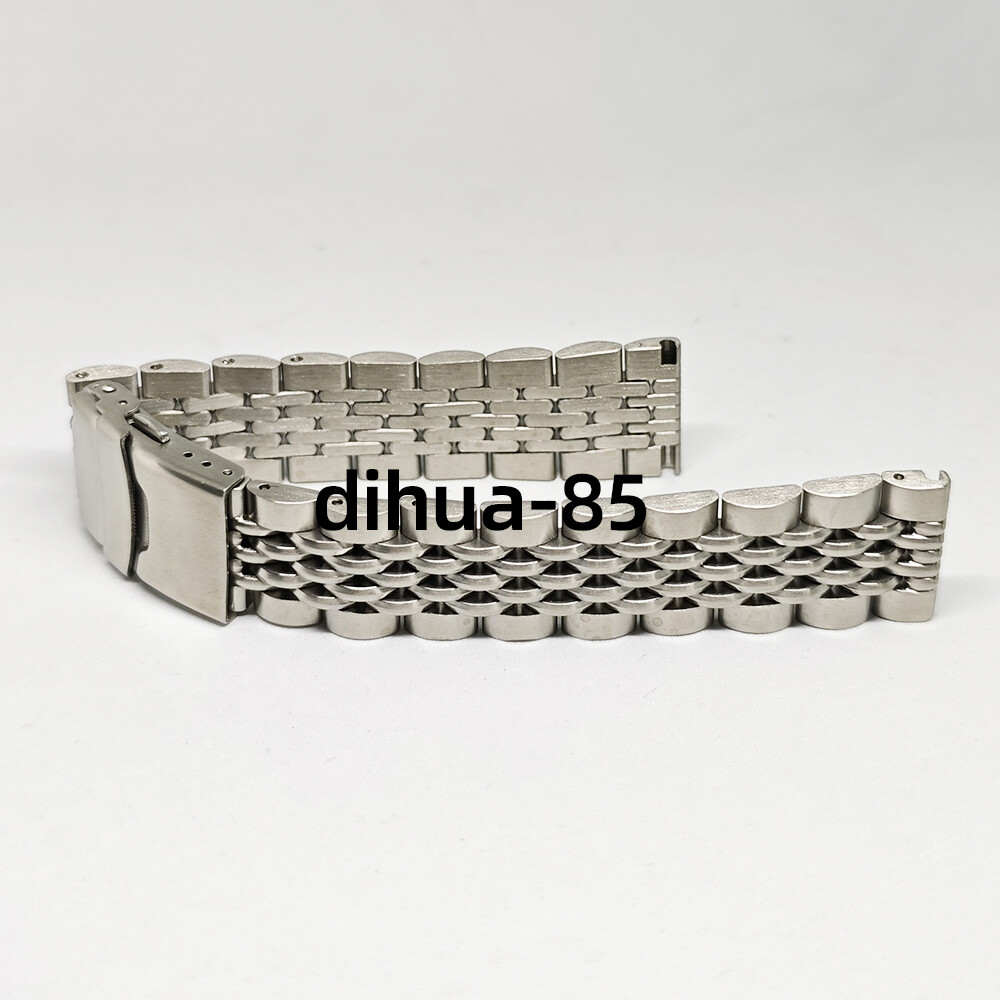 Stainless Steel Rice Bead Screw Link Watch Bracelet 20mm 22mm