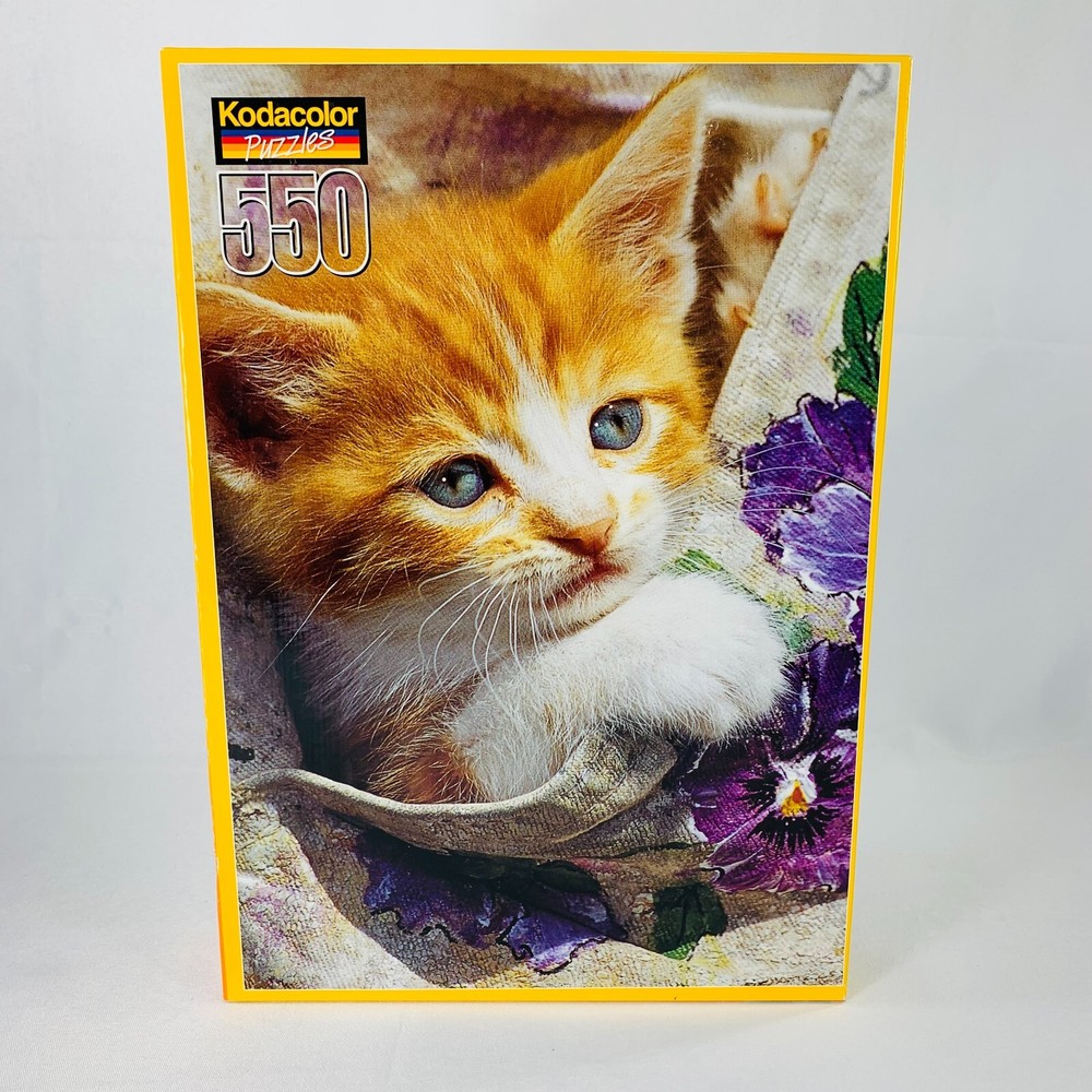 Kodacolor 550-Piece Peek-a-Boo Kitty Jigsaw Puzzle 13x19 New Cute Cat Puzzle
