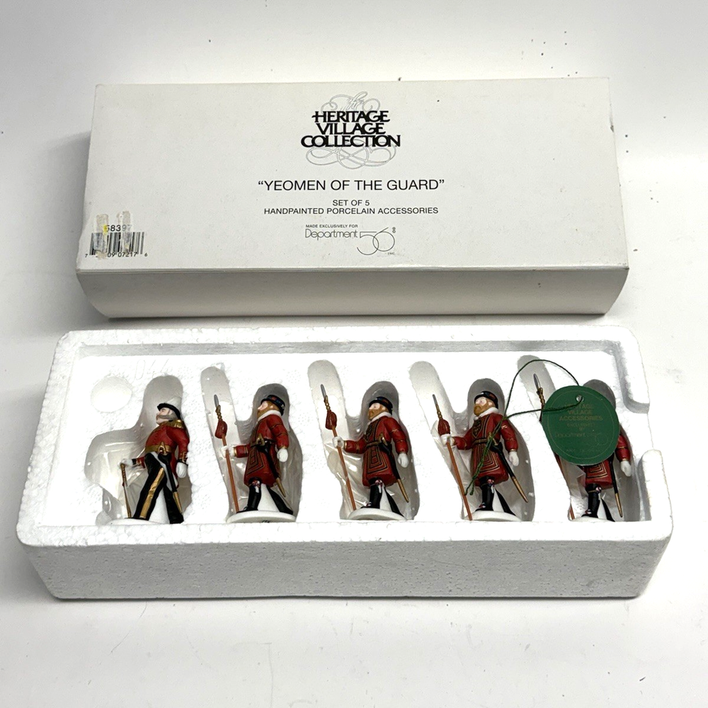 Vintage Dept 56 Yeomen of the Guard Dickens' Village Series 58397 - 5 Piece Set