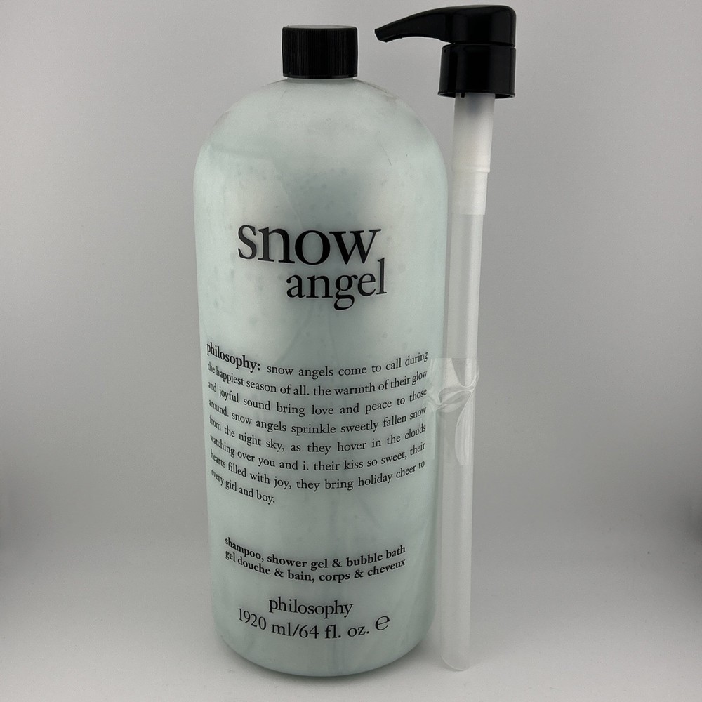 Philosophy Snow Angel Shampoo Shower Gel Bubble Bath 64oz 1920ml Sealed