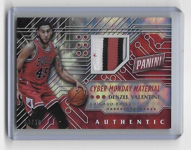 2016 Panini Cyber Monday Materials #'d/10 * Denzel Valentine * Card #10 RC !RARE-image