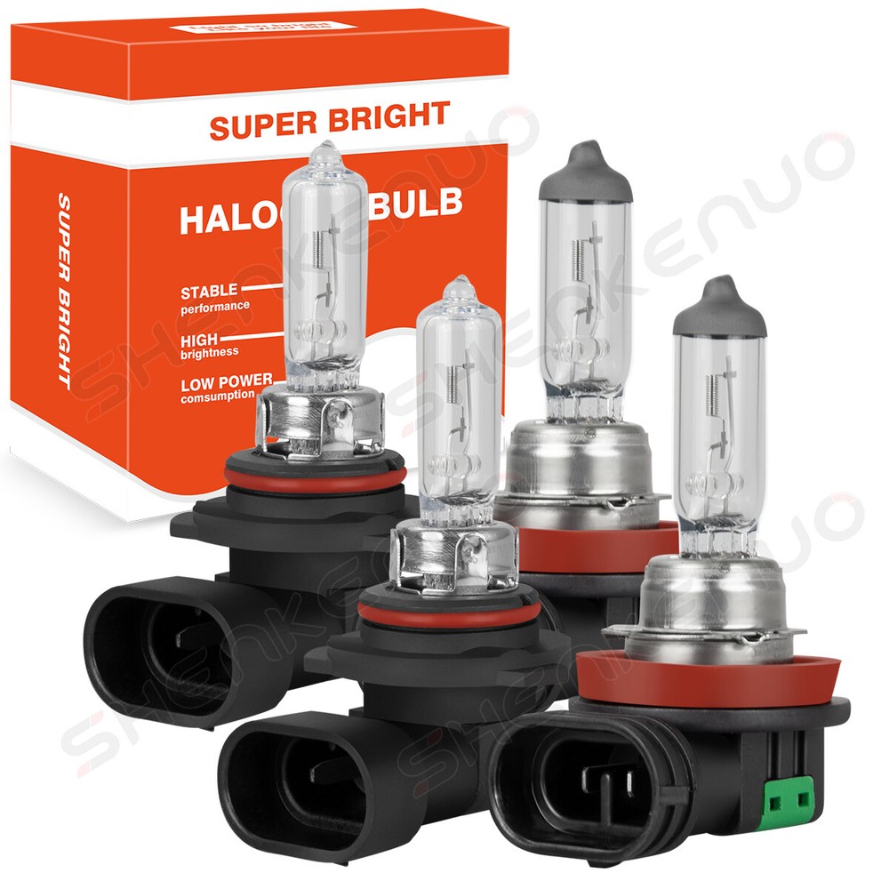 For Toyota Camry 2007-2017 Combo 4PC Halogen Headlight High Low Beam Bulbs 3400K