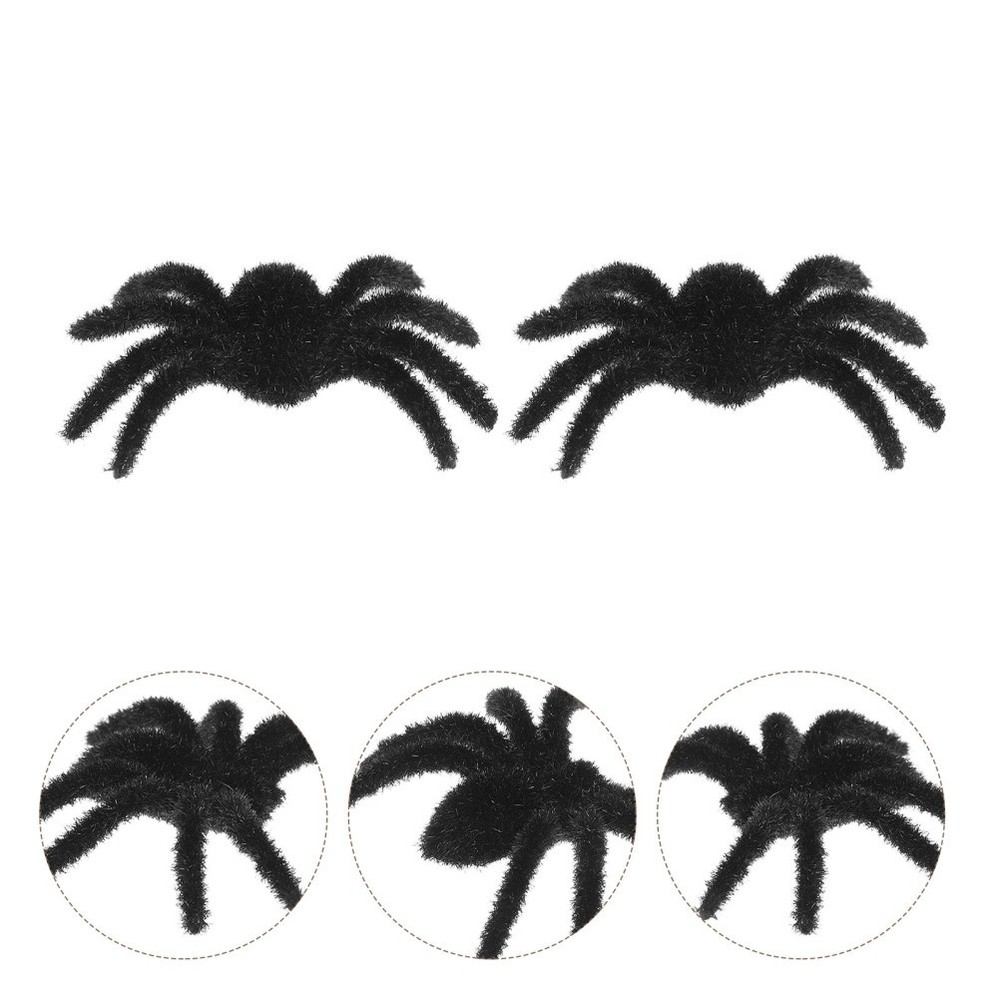 25 Pcs Decorative Spiders Realistic Tarantulas Halloween Accessories