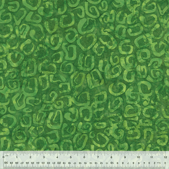 Anthology Batik Fabric | Splendor Lynx Animal Print Field Green YARD