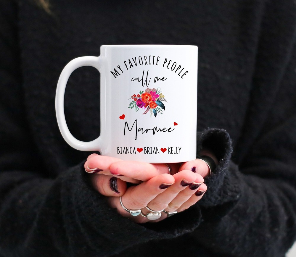 Personalized Marmee Gifts Marmee Coffee Mug With Grandkid Names Mother's Day For