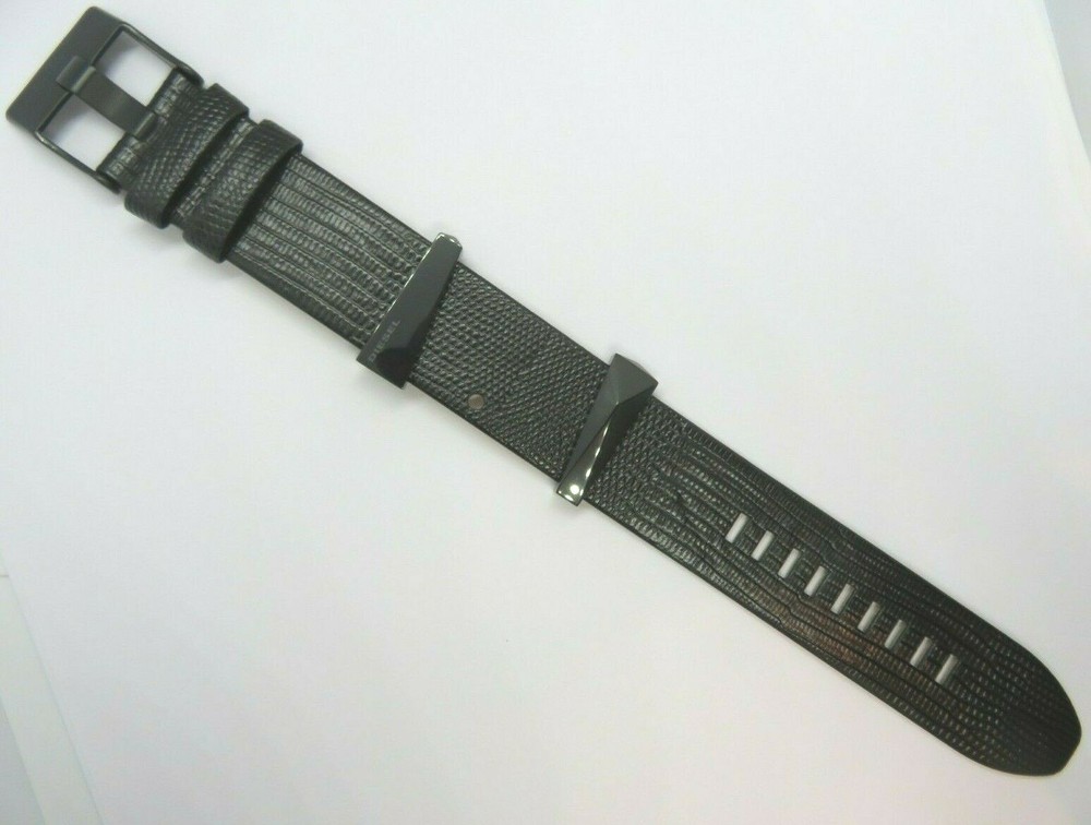 DIESEL Original Replacement Leather Strap DZ5586 Watch Strap Black 24 Mm